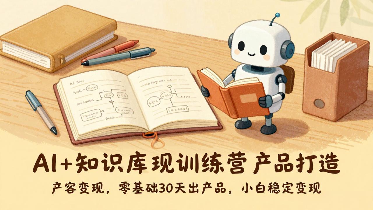 （17323期）AI+知识库变现训练营，产品打造、内容创作、全平台变现，零基础30天出产品，小白稳定变现-菡洋资源网