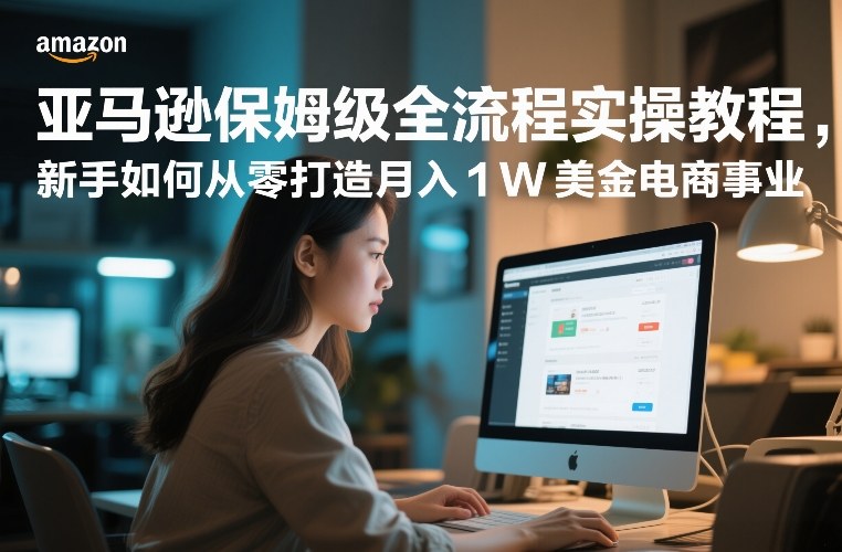 亚马逊保姆级全流程实操教程，新手如何从零打造月入1W美金电商事业-菡洋资源网