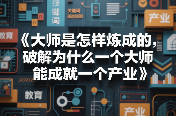 大师是怎样炼成的，破解为什么一个大师，能成就一个产业【电子书】-菡洋资源网