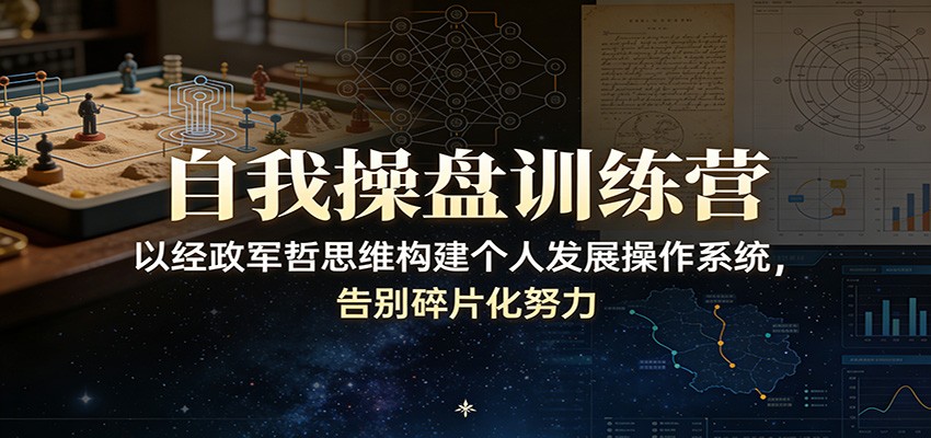 自我操盘训练营：以经政军哲思维构建个人发展操作系统，告别碎片化努力-菡洋资源网