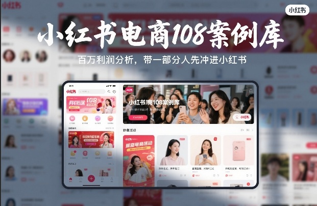 小红书电商108案例库，百W利润分析，带一部分人先冲进小红书【文档】-菡洋资源网