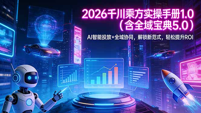 （17625期）2026 千川乘方实操手册 1.0（含全域宝典 5.0）AI 智能投放+全域协同，解锁新范式，轻松提升ROI-菡洋资源网