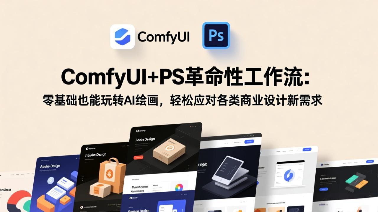 （17512期）ComfyUI+PS革命性工作流：零基础也能玩转AI绘画，轻松应对各类商业设计新需求-菡洋资源网