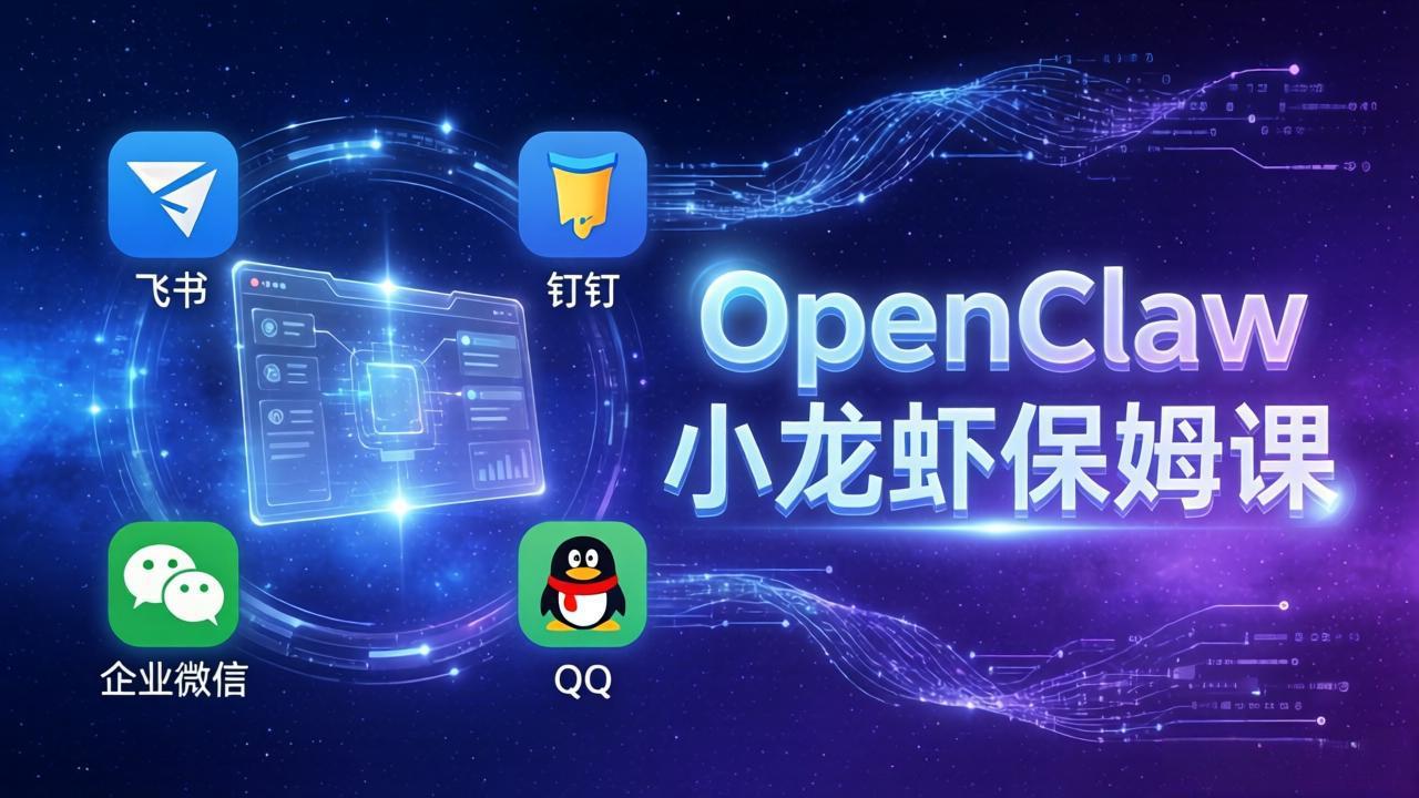 （17614期）OpenClaw小龙虾保姆课： Windows/macOS/Linux/Docker全系统安装，飞书+钉钉+企业微信+QQ 全接入-菡洋资源网