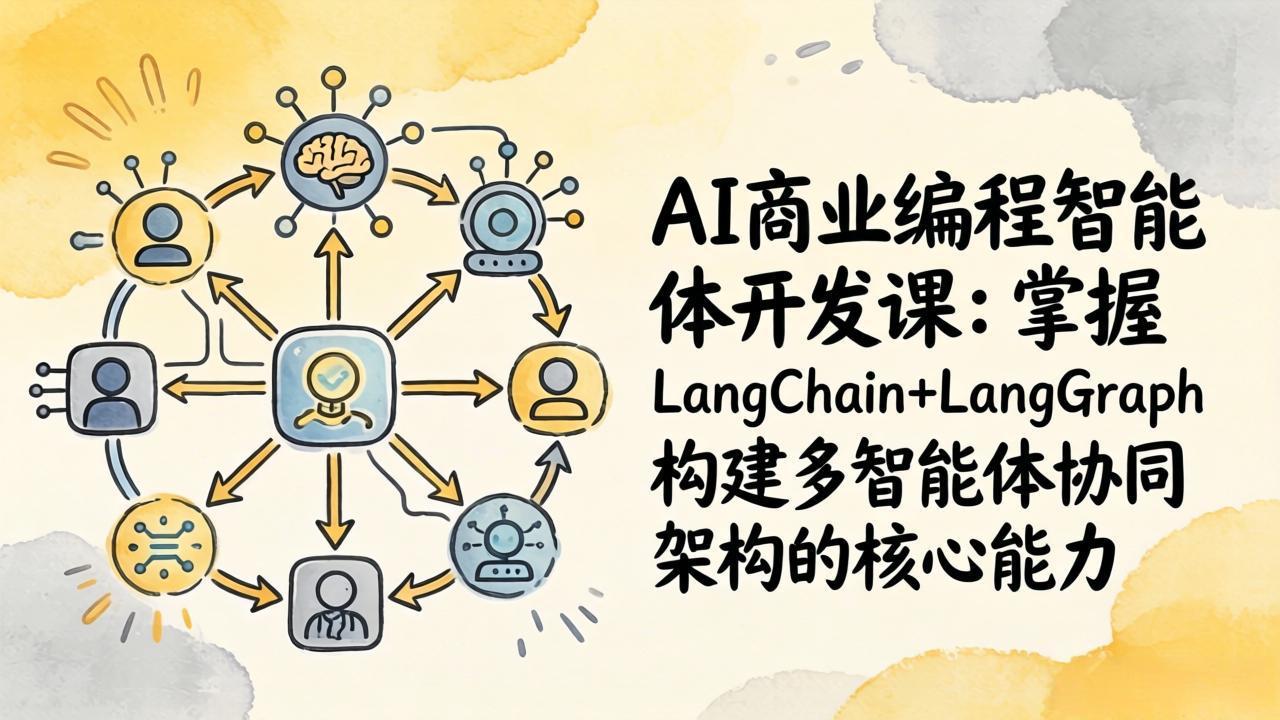 （17608期）AI商业编程智能体开发课：掌握LangChain+LangGraph构建多智能体协同架构的核心能力-菡洋资源网