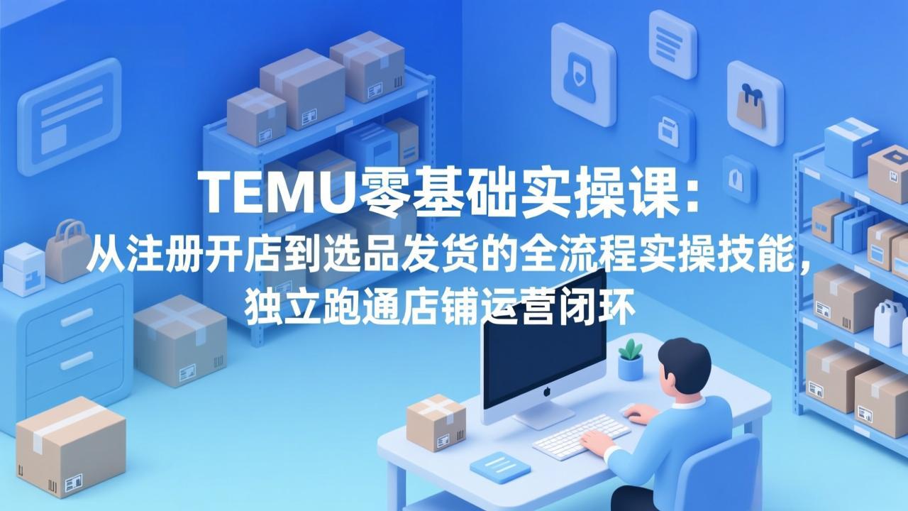（17568期）TEMU零基础实操课：从注册开店到选品发货的全流程实操技能，独立跑通店铺运营闭环-菡洋资源网