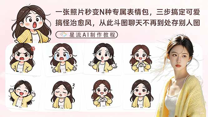 （17482期）一张照片秒变N种专属表情包，三步搞定可爱搞怪治愈风，从此斗图聊天不再到处存别人图-菡洋资源网