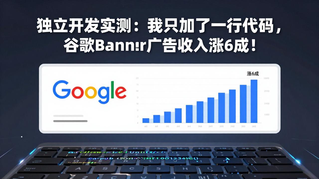 （17574期）付费文章：独立开发实测：我只加了一行代码，谷歌Banner广告收入涨6成！-菡洋资源网