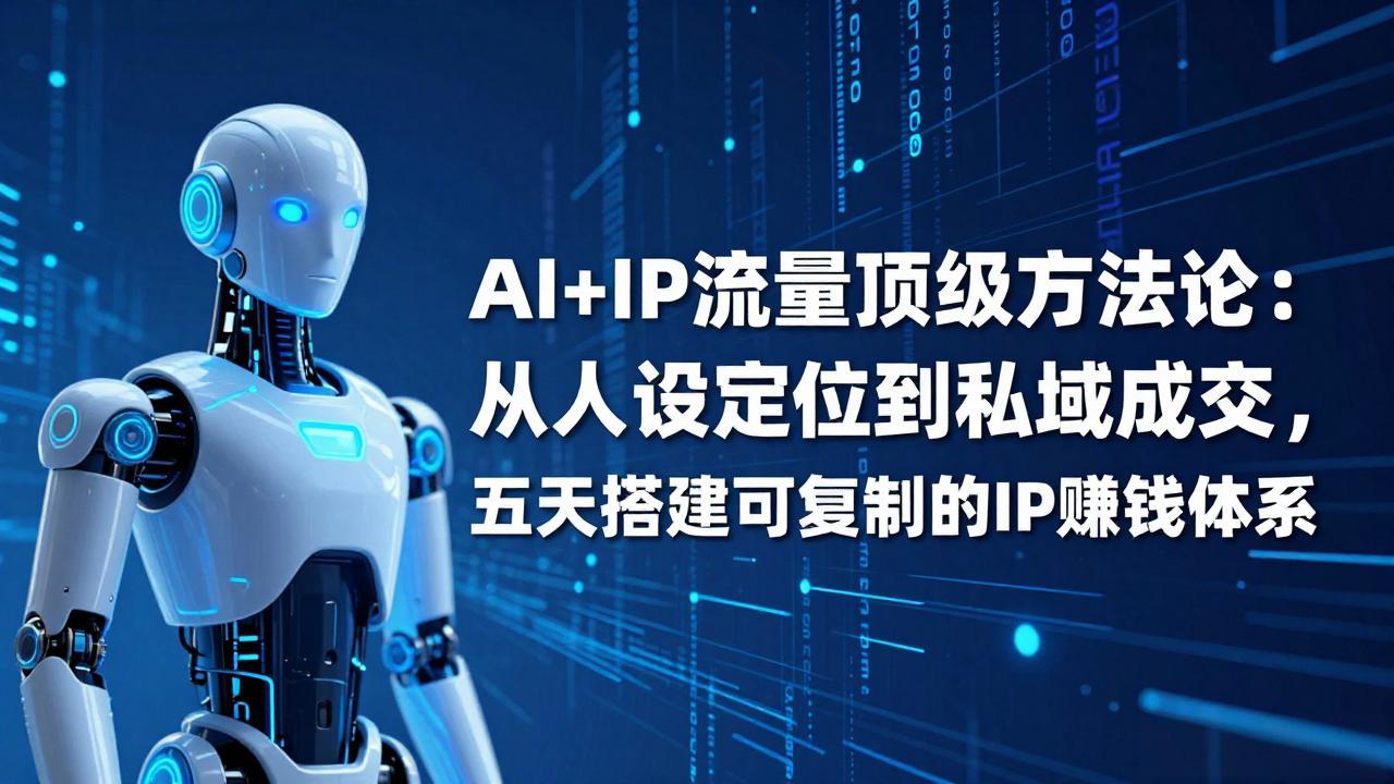 （17521期）AI+IP顶级方法论：从人设定位到私域成交，五天搭建可复制的IP赚钱体系-菡洋资源网