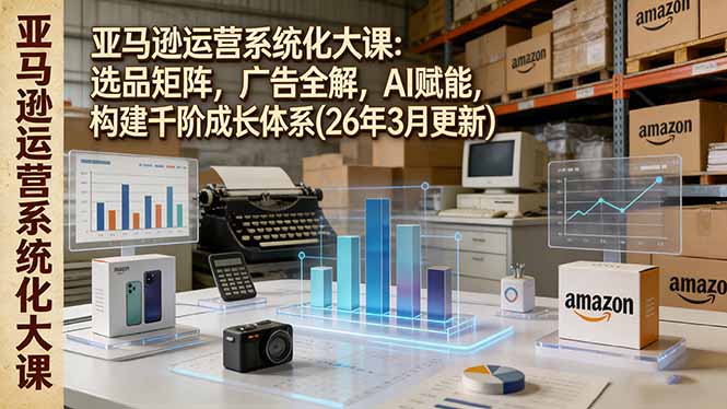 （17622期）亚马逊运营系统化大课：选品矩阵，广告全解，AI赋能，构建千阶成长体系(26年3月更新)-菡洋资源网