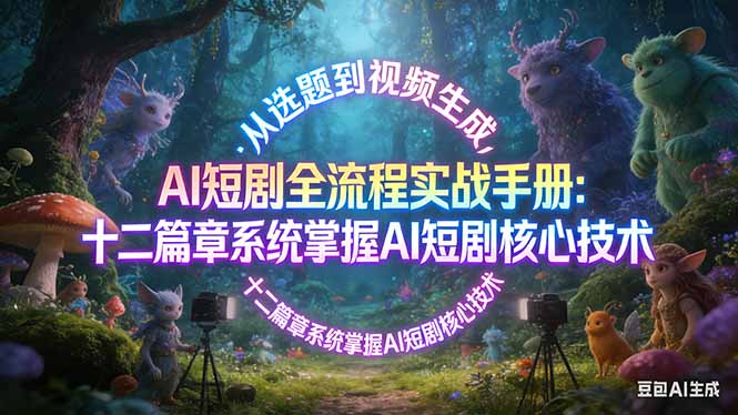 （17620期）AI 短剧全流程实战手册：从选题到视频生成，十二篇章系统掌握 AI 短剧核心技术-菡洋资源网