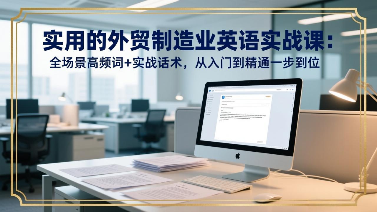 （17532期）实用的外贸制造业英语实战课：全场景高频词+实战话术，从入门到精通一步到位-菡洋资源网