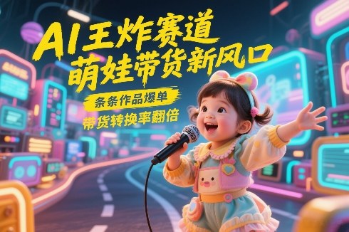 AI王炸赛道，萌娃带货新风口，条条作品爆单，带货转换率翻倍，核心逻辑拆解-菡洋资源网