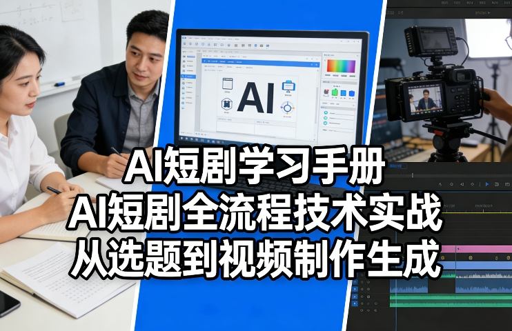 AI短剧学习手册，AI短剧全流程技术实战，从选题到视频制作生成-菡洋资源网