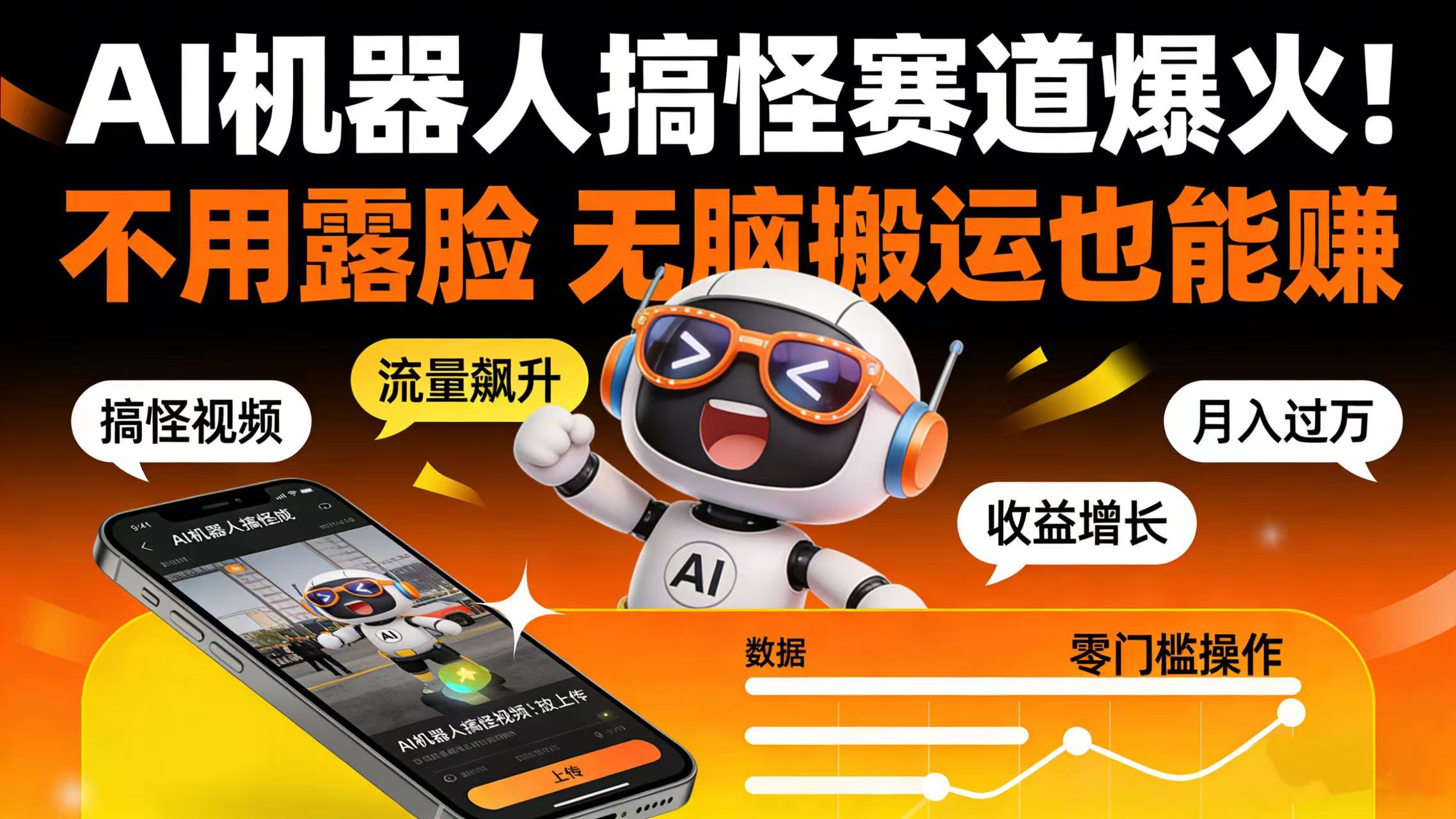 AI 机器人搞怪赛道爆火！不用露脸 无脑搬运也能赚-菡洋资源网
