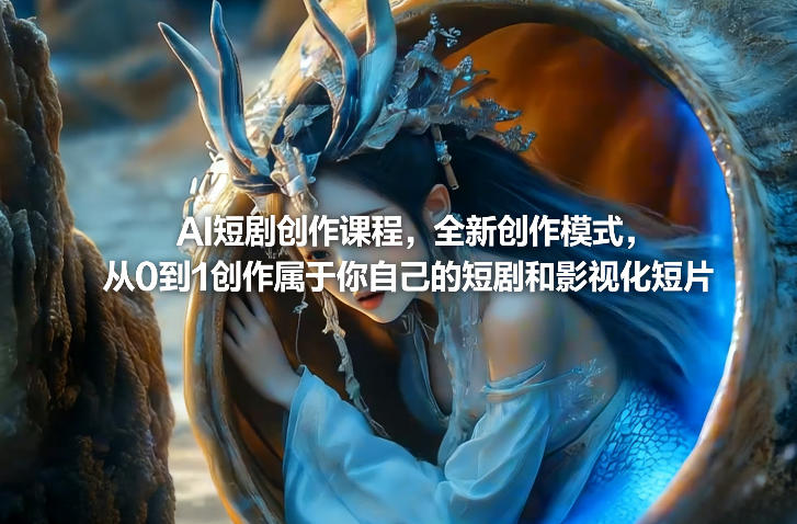 AI短剧创作课程，全新创作模式，从0到1创作属于你自己的短剧和影视化短片-菡洋资源网
