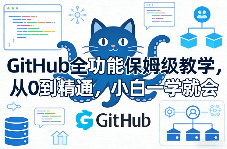 GitHub全功能保姆级教学，从0到精通，小白一学就会-菡洋资源网