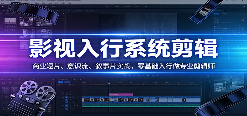 影视系统剪辑，商业短片、意识流、叙事片实战，零基础入行做专业剪辑师-菡洋资源网